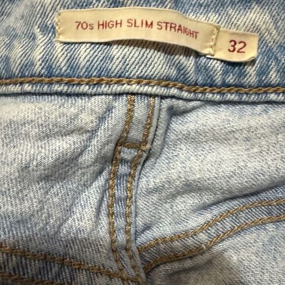 Levi’s 70’s high slim straight leg jeans side slit size 32 - Picture 3 of 5